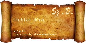 Szeiler Dóra névjegykártya