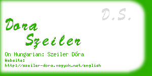 dora szeiler business card